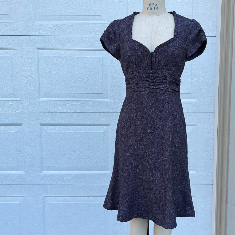 Purple tweed dress by Nanette Leoore